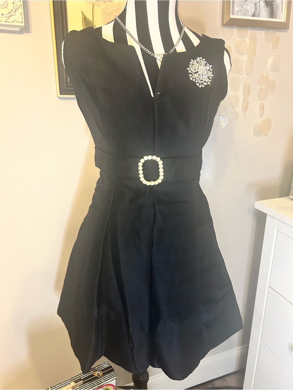Vintage Classic Black Sleeveless Cocktail Dress